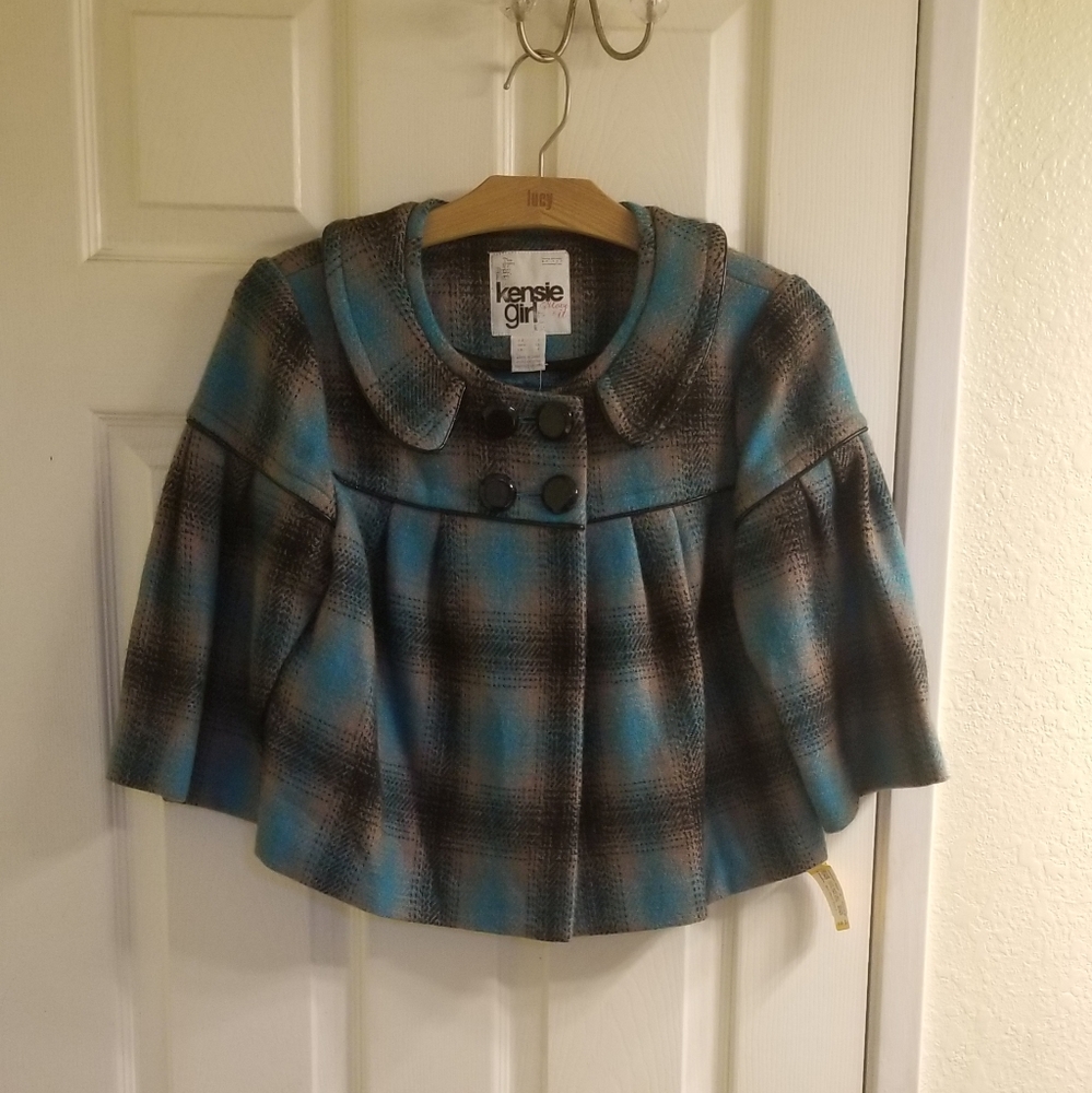 KENSIE GIRL Plaid Cape
